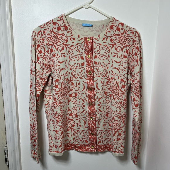 J. McLaughlin Sweaters - J. McLaughlin Floral Button Front Cardigan Size M